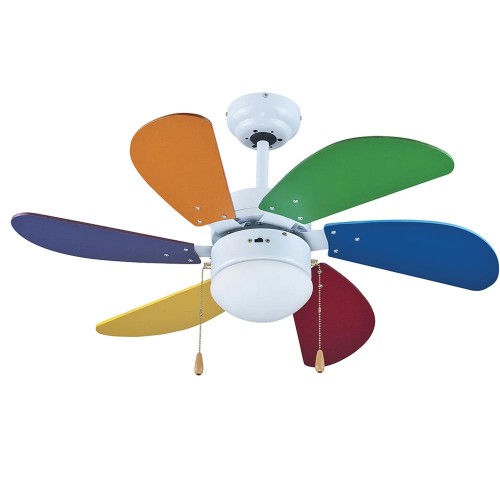 Ventilatore Da Soffitto 6 Pale Multicolore Zephir Zfs690c